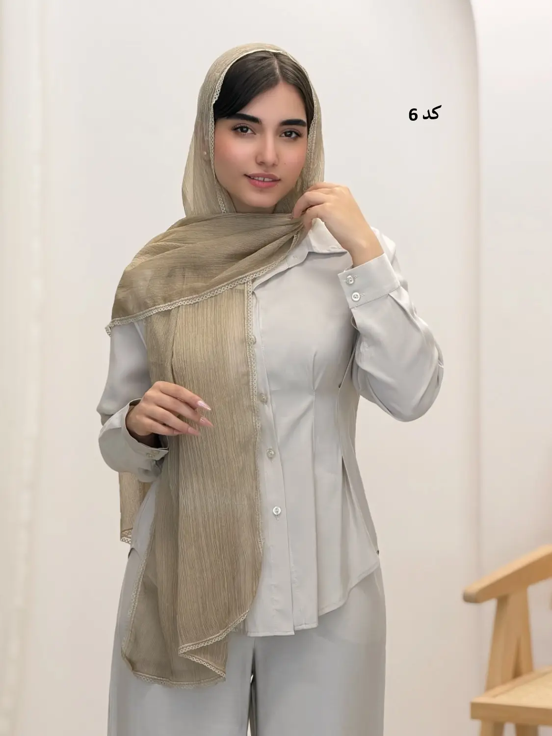 6493-شال ابریشم دلاریس